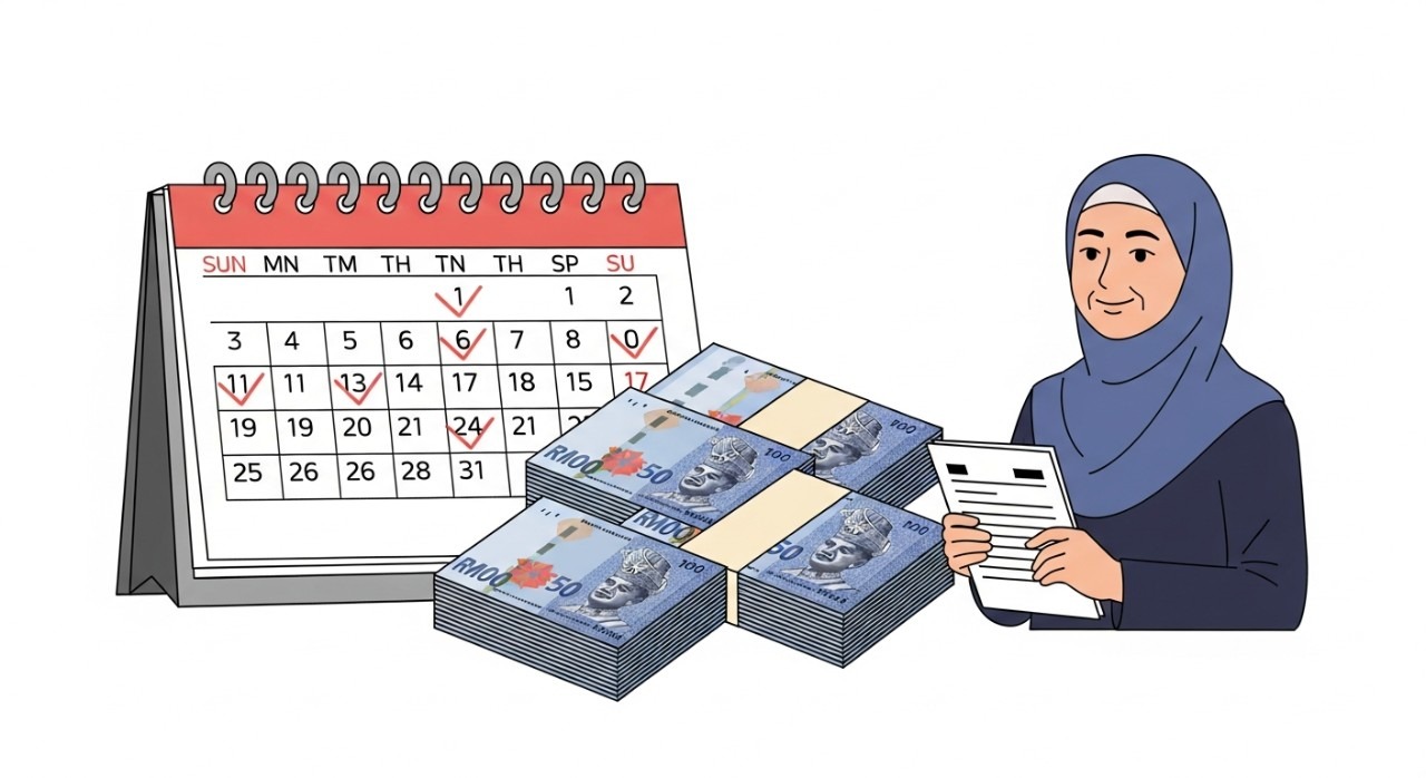 jadual bayaran pencen penakat