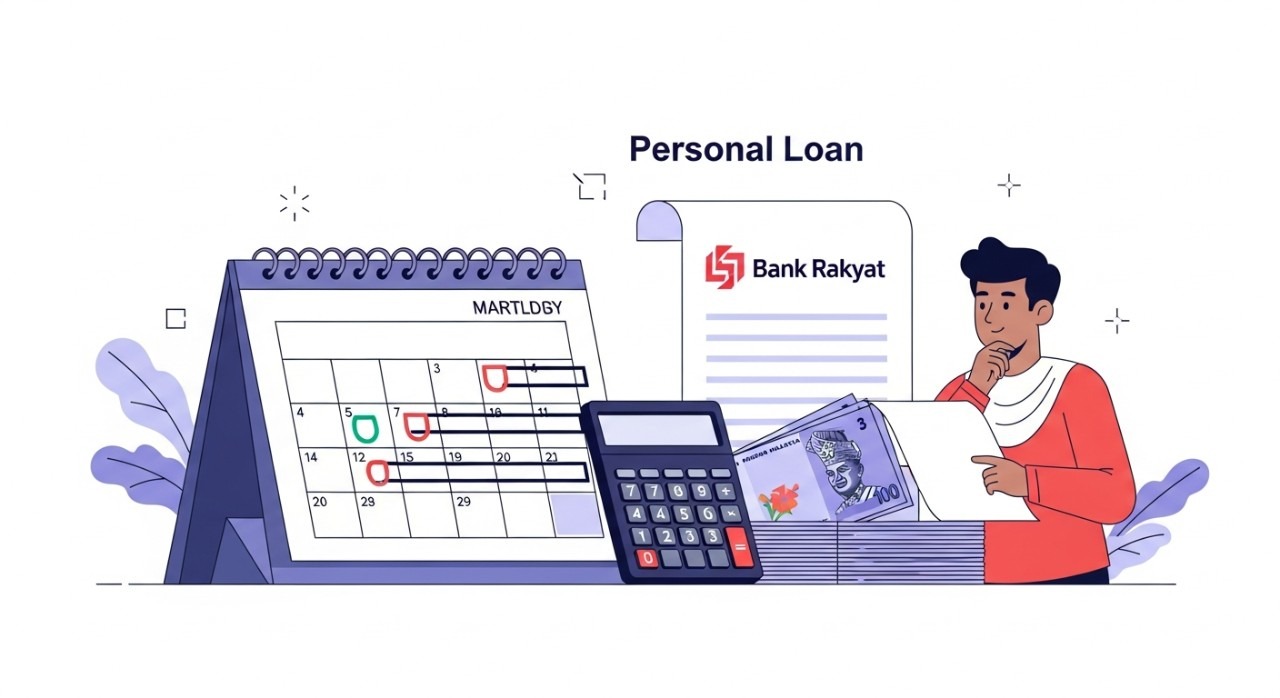 jadual bayaran pinjaman peribadi bank rakyat