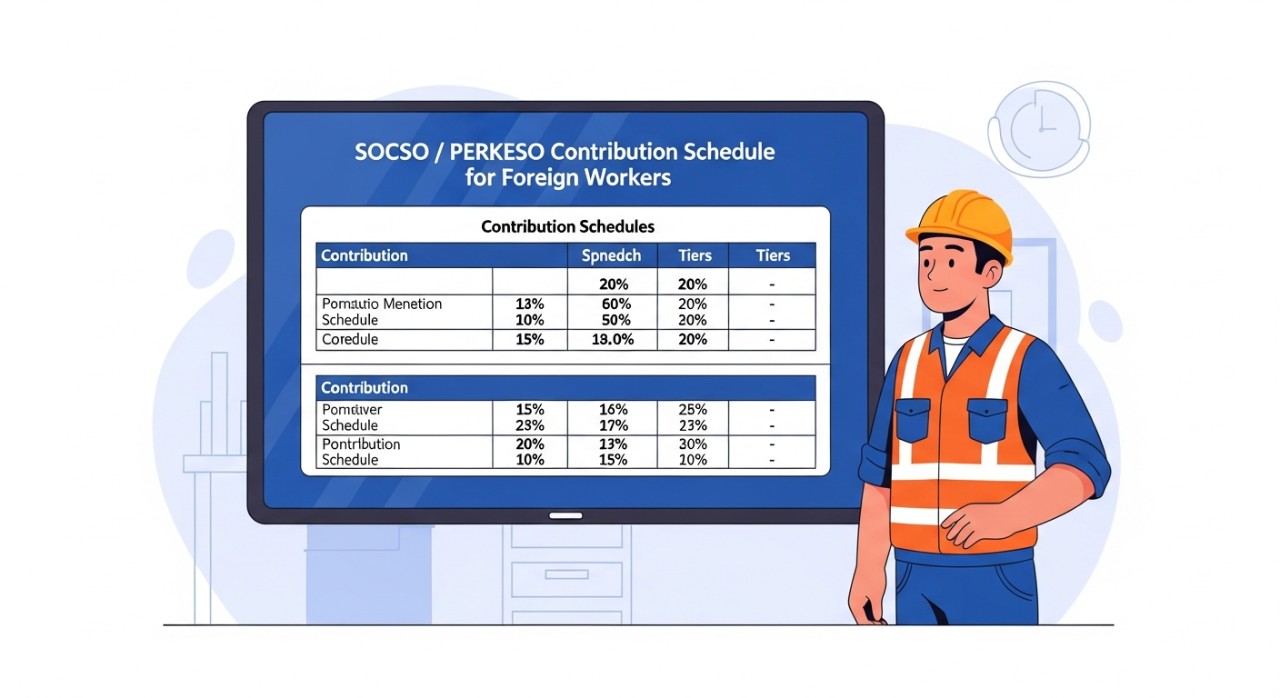 jadual caruman perkeso pekerja asing