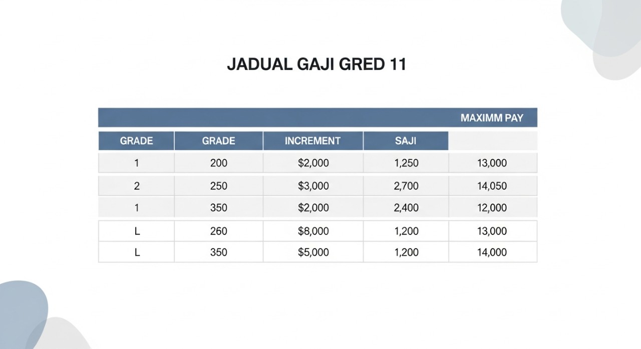 jadual gaji gred 11