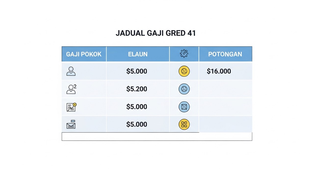 jadual gaji gred 41