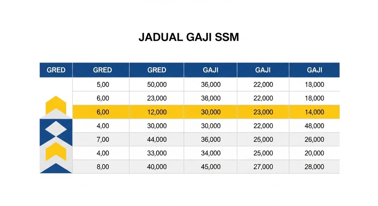 jadual gaji ssm