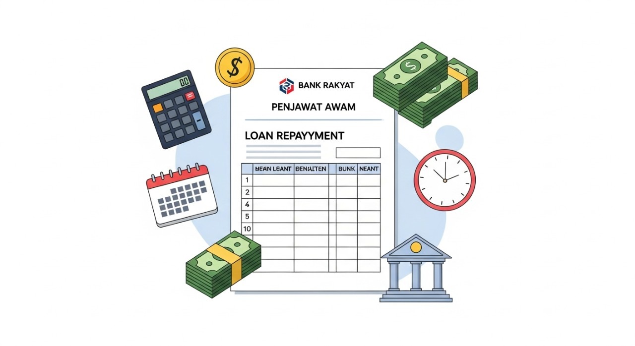 jadual pinjaman peribadi bank rakyat penjawat awam