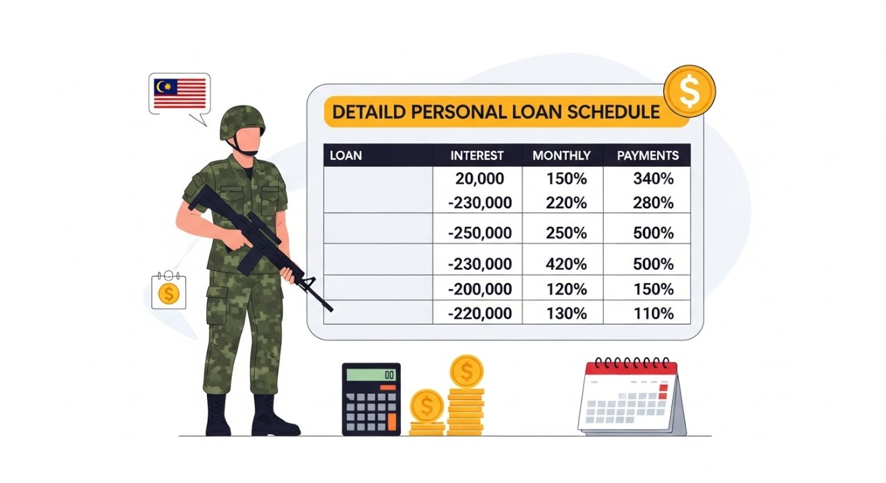 jadual pinjaman peribadi koperasi tentera