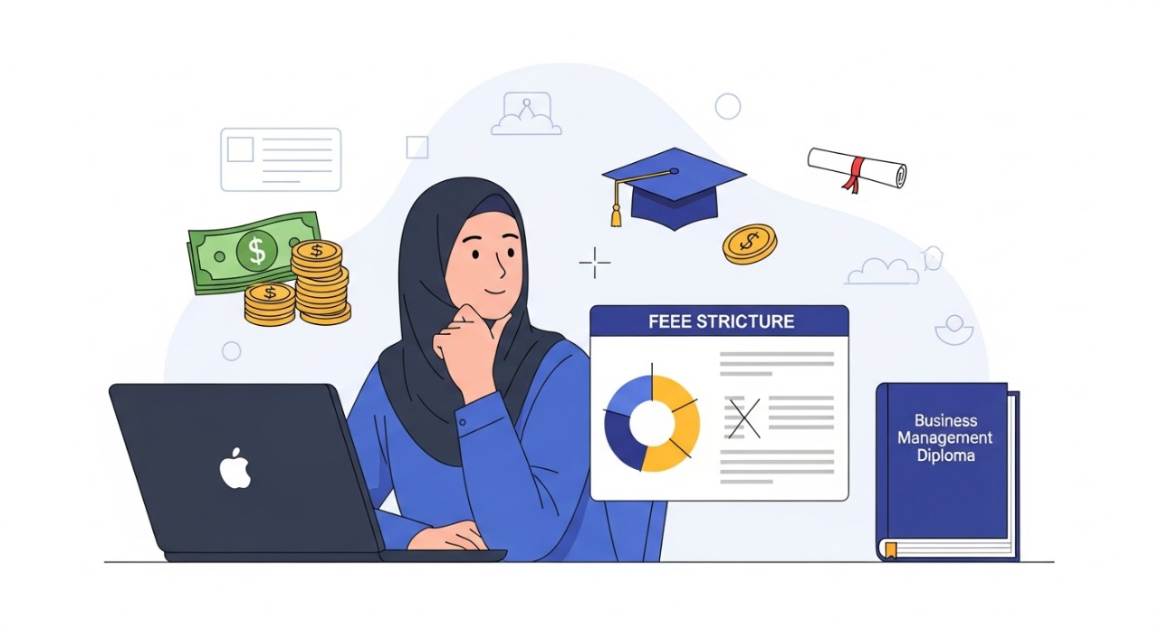 yuran kptm business management diploma