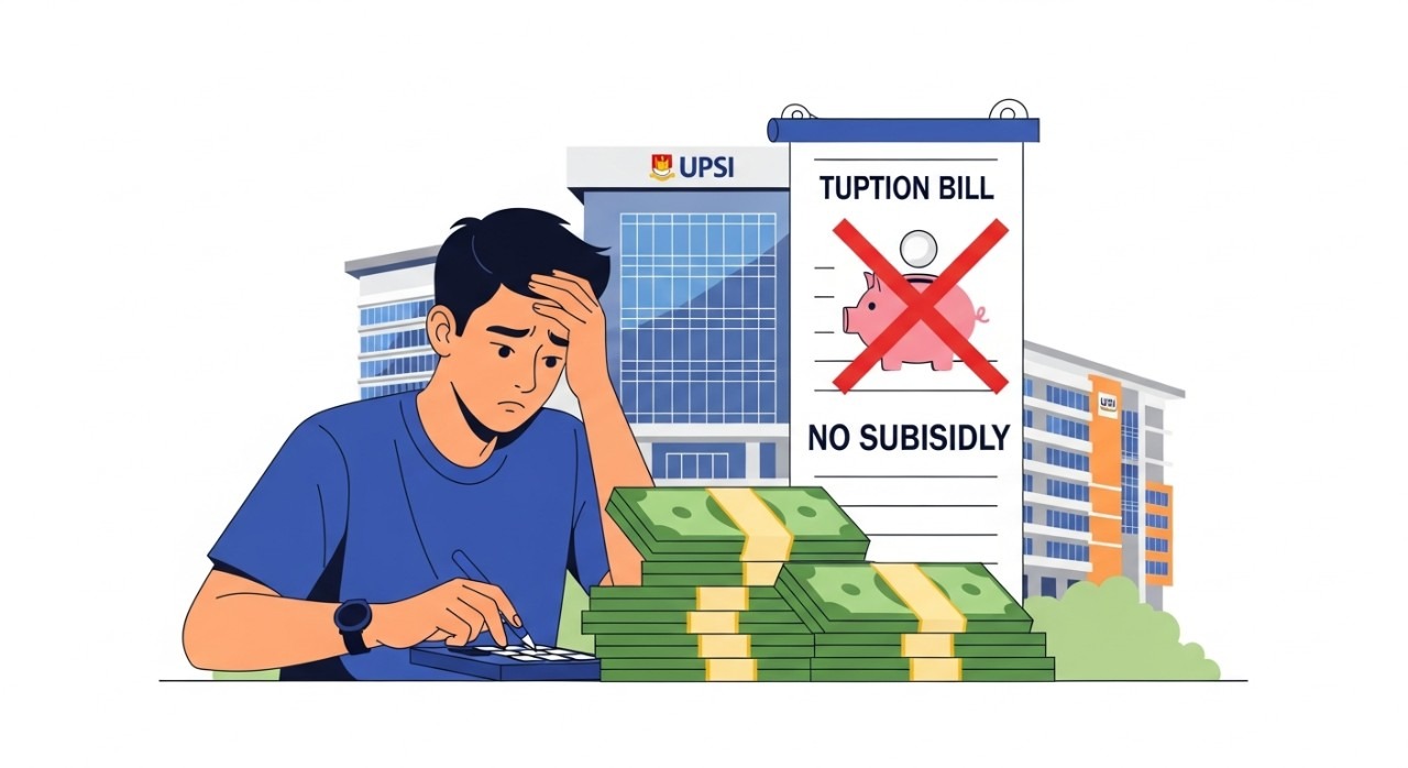 yuran upsi tanpa subsidi